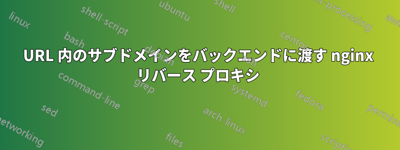 URL 内のサブドメインをバックエンドに渡す nginx リバース プロキシ