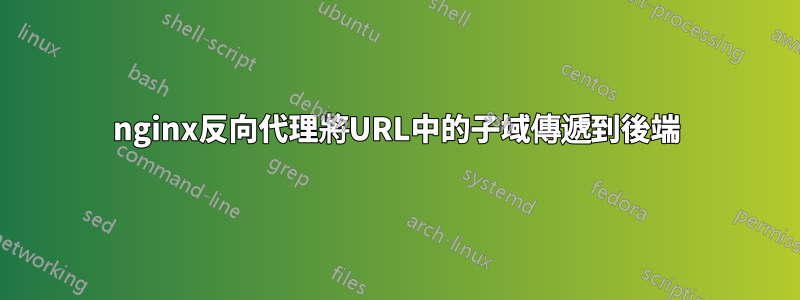 nginx反向代理將URL中的子域傳遞到後端