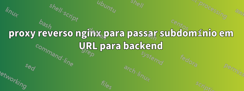 proxy reverso nginx para passar subdomínio em URL para backend