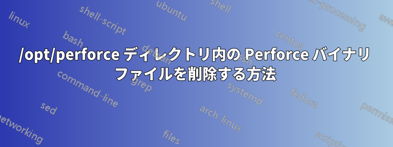 /opt/perforce ディレクトリ内の Perforce バイナリ ファイルを削除する方法