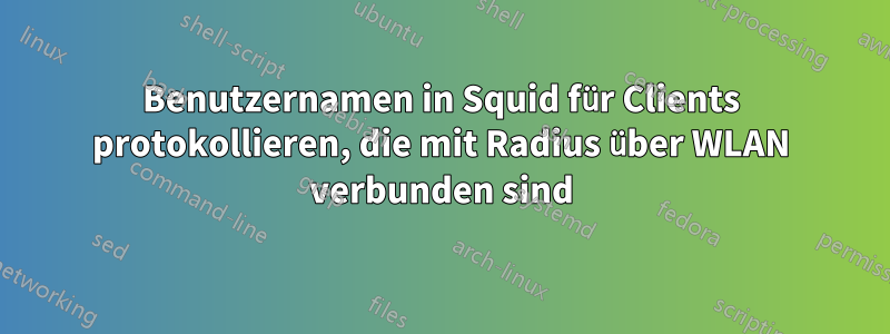 Benutzernamen in Squid für Clients protokollieren, die mit Radius über WLAN verbunden sind