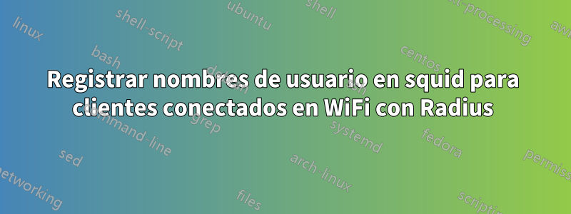 Registrar nombres de usuario en squid para clientes conectados en WiFi con Radius