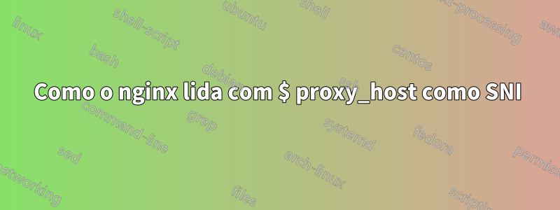 Como o nginx lida com $ proxy_host como SNI