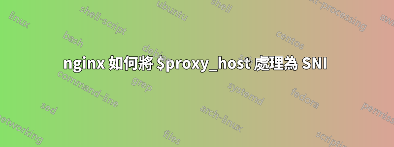 nginx 如何將 $proxy_host 處理為 SNI