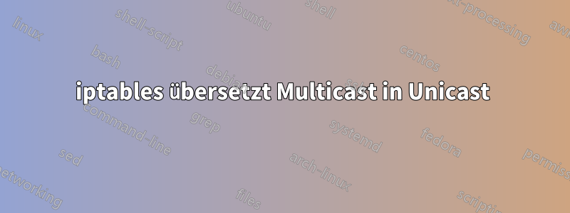 iptables übersetzt Multicast in Unicast