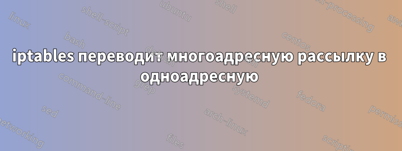 iptables переводит многоадресную рассылку в одноадресную