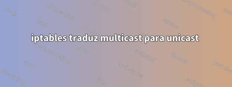 iptables traduz multicast para unicast