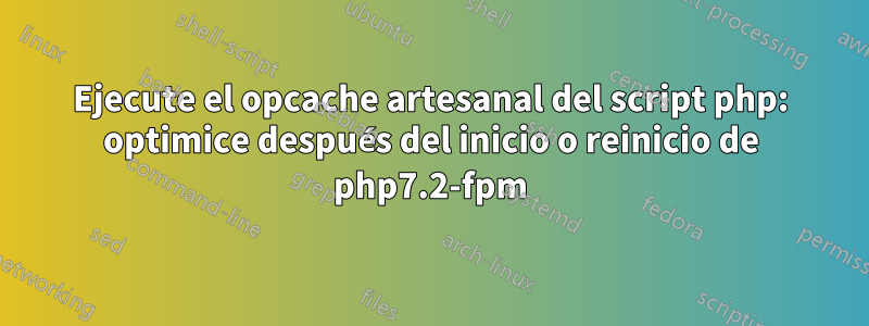 Ejecute el opcache artesanal del script php: optimice después del inicio o reinicio de php7.2-fpm