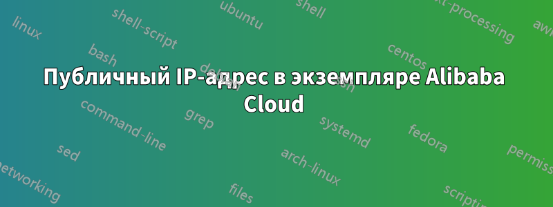 Публичный IP-адрес в экземпляре Alibaba Cloud