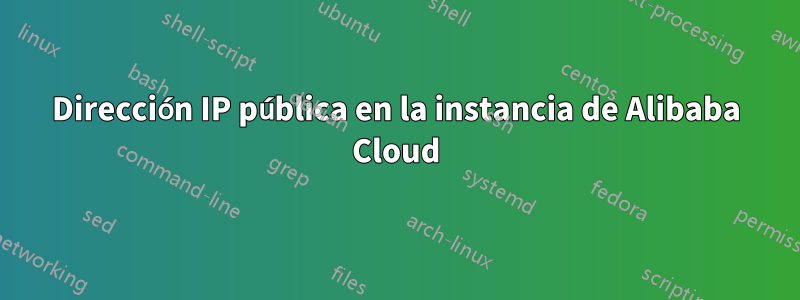 Dirección IP pública en la instancia de Alibaba Cloud