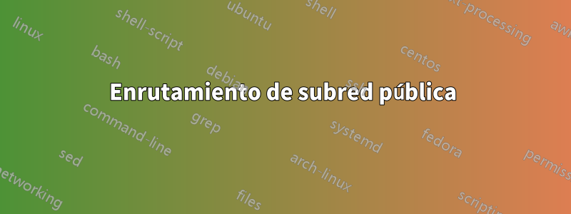 Enrutamiento de subred pública