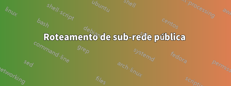 Roteamento de sub-rede pública