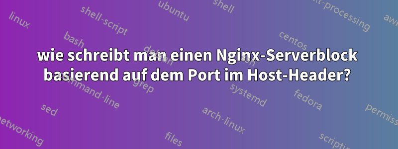 wie schreibt man einen Nginx-Serverblock basierend auf dem Port im Host-Header?