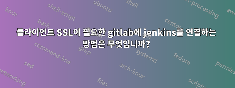 클라이언트 SSL이 필요한 gitlab에 jenkins를 연결하는 방법은 무엇입니까?