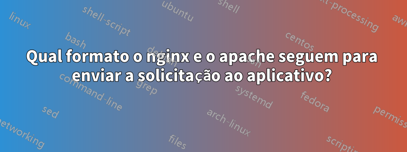 Qual formato o nginx e o apache seguem para enviar a solicitação ao aplicativo?