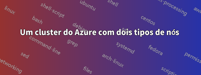 Um cluster do Azure com dois tipos de nós