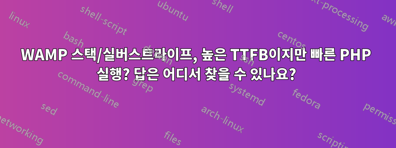 WAMP 스택/실버스트라이프, 높은 TTFB이지만 빠른 PHP 실행? 답은 어디서 찾을 수 있나요?