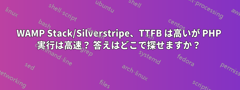 WAMP Stack/Silverstripe、TTFB は高いが PHP 実行は高速？ 答えはどこで探せますか？