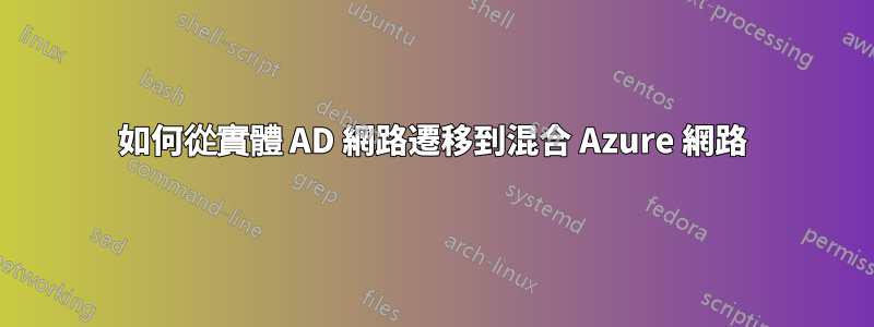 如何從實體 AD 網路遷移到混合 Azure 網路