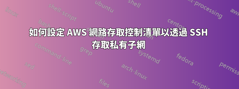 如何設定 AWS 網路存取控制清單以透過 SSH 存取私有子網