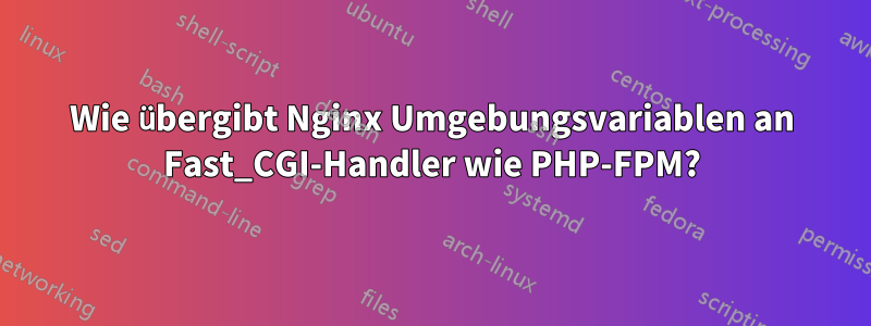 Wie übergibt Nginx Umgebungsvariablen an Fast_CGI-Handler wie PHP-FPM?