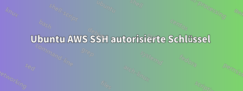 Ubuntu AWS SSH autorisierte Schlüssel