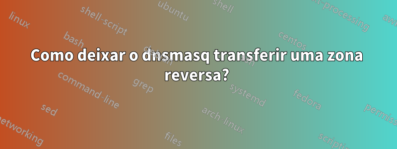 Como deixar o dnsmasq transferir uma zona reversa?