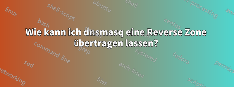 Wie kann ich dnsmasq eine Reverse Zone übertragen lassen?