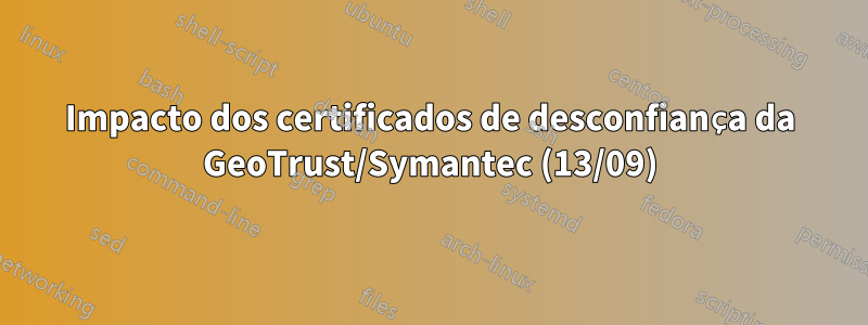 Impacto dos certificados de desconfiança da GeoTrust/Symantec (13/09)