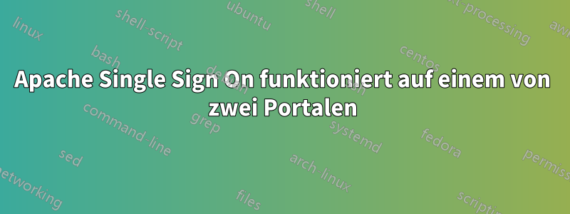 Apache Single Sign On funktioniert auf einem von zwei Portalen