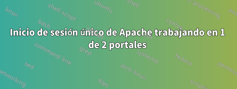 Inicio de sesión único de Apache trabajando en 1 de 2 portales