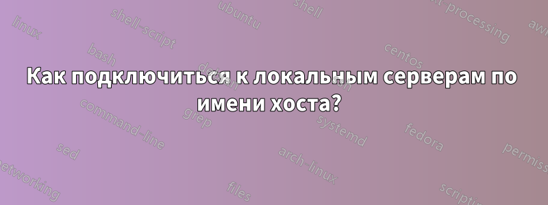 Как подключиться к локальным серверам по имени хоста? 