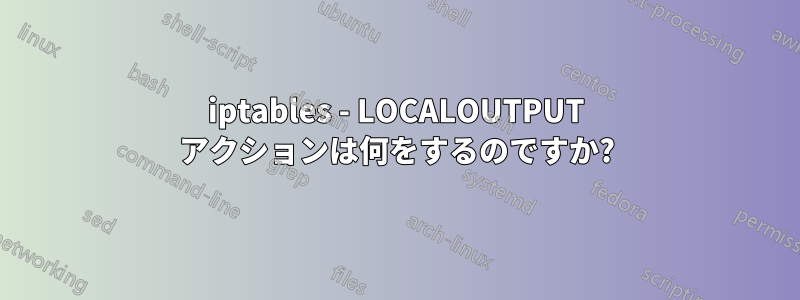 iptables - LOCALOUTPUT アクションは何をするのですか?