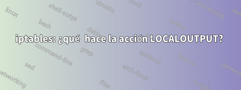 iptables: ¿qué hace la acción LOCALOUTPUT?