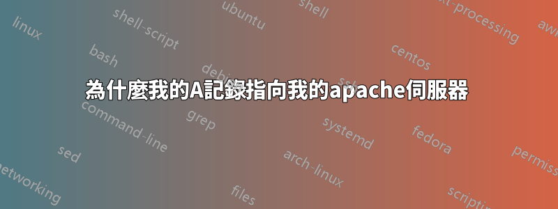 為什麼我的A記錄指向我的apache伺服器