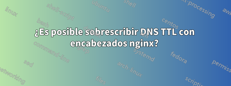 ¿Es posible sobrescribir DNS TTL con encabezados nginx?