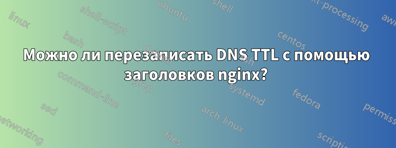 Можно ли перезаписать DNS TTL с помощью заголовков nginx?