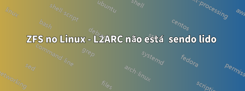 ZFS no Linux - L2ARC não está sendo lido