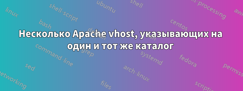 Несколько Apache vhost, указывающих на один и тот же каталог