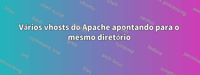 Vários vhosts do Apache apontando para o mesmo diretório