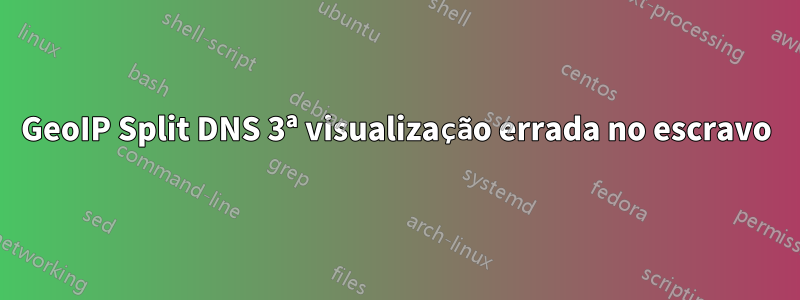 GeoIP Split DNS 3ª visualização errada no escravo