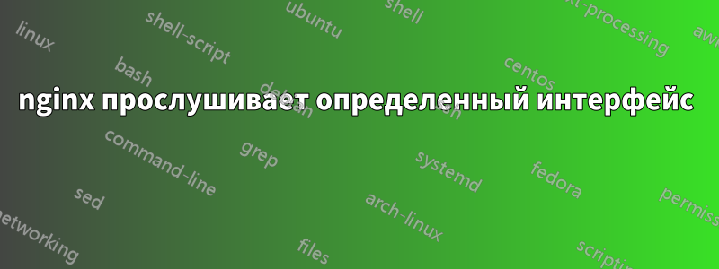 nginx прослушивает определенный интерфейс 