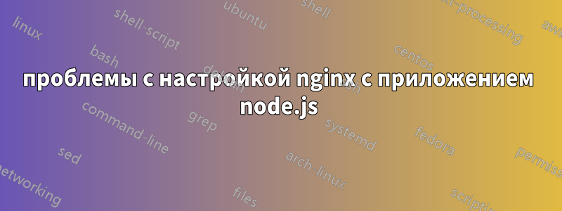 проблемы с настройкой nginx с приложением node.js