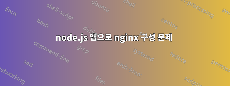 node.js 앱으로 nginx 구성 문제