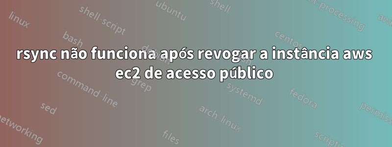 rsync não funciona após revogar a instância aws ec2 de acesso público