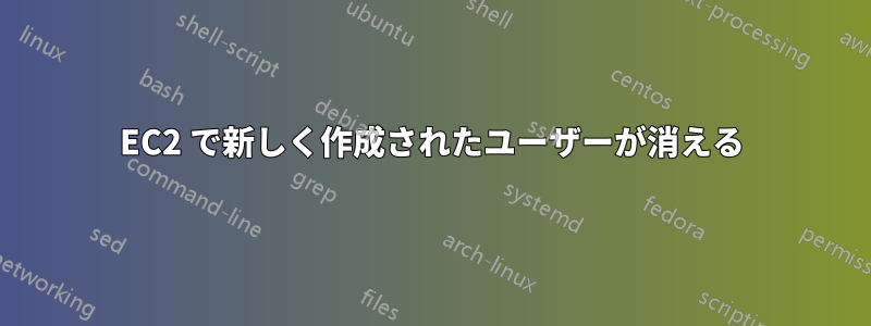 EC2 で新しく作成されたユーザーが消える