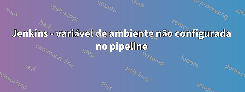 Jenkins - variável de ambiente não configurada no pipeline