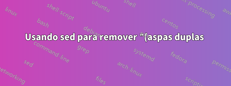 Usando sed para remover "(aspas duplas) nas linhas de código, deixando-as em comentários reais em um vimrc