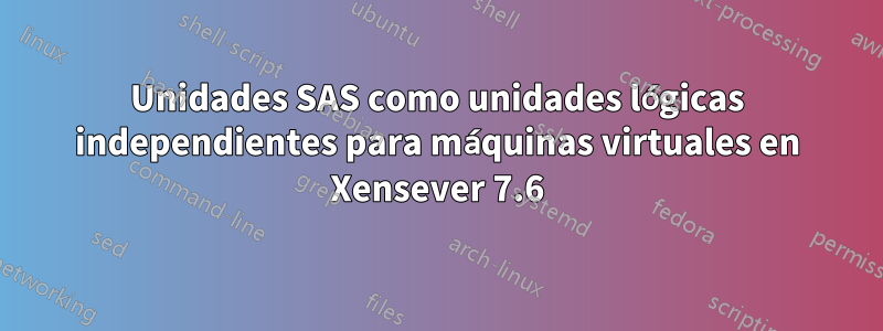 Unidades SAS como unidades lógicas independientes para máquinas virtuales en Xensever 7.6