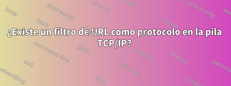 ¿Existe un filtro de URL como protocolo en la pila TCP/IP?